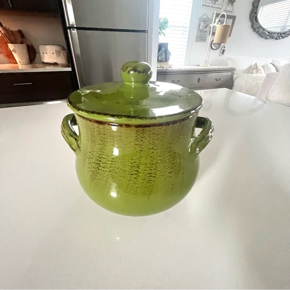 De Silva Terracotta Bean Pot Cookware Covered Made In Italy - Picture 9 of 16